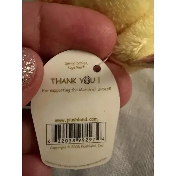 Plushland March of Dimes Plush Duck In Easter Basket-bean Bags For Babies - Picture 4 of 4